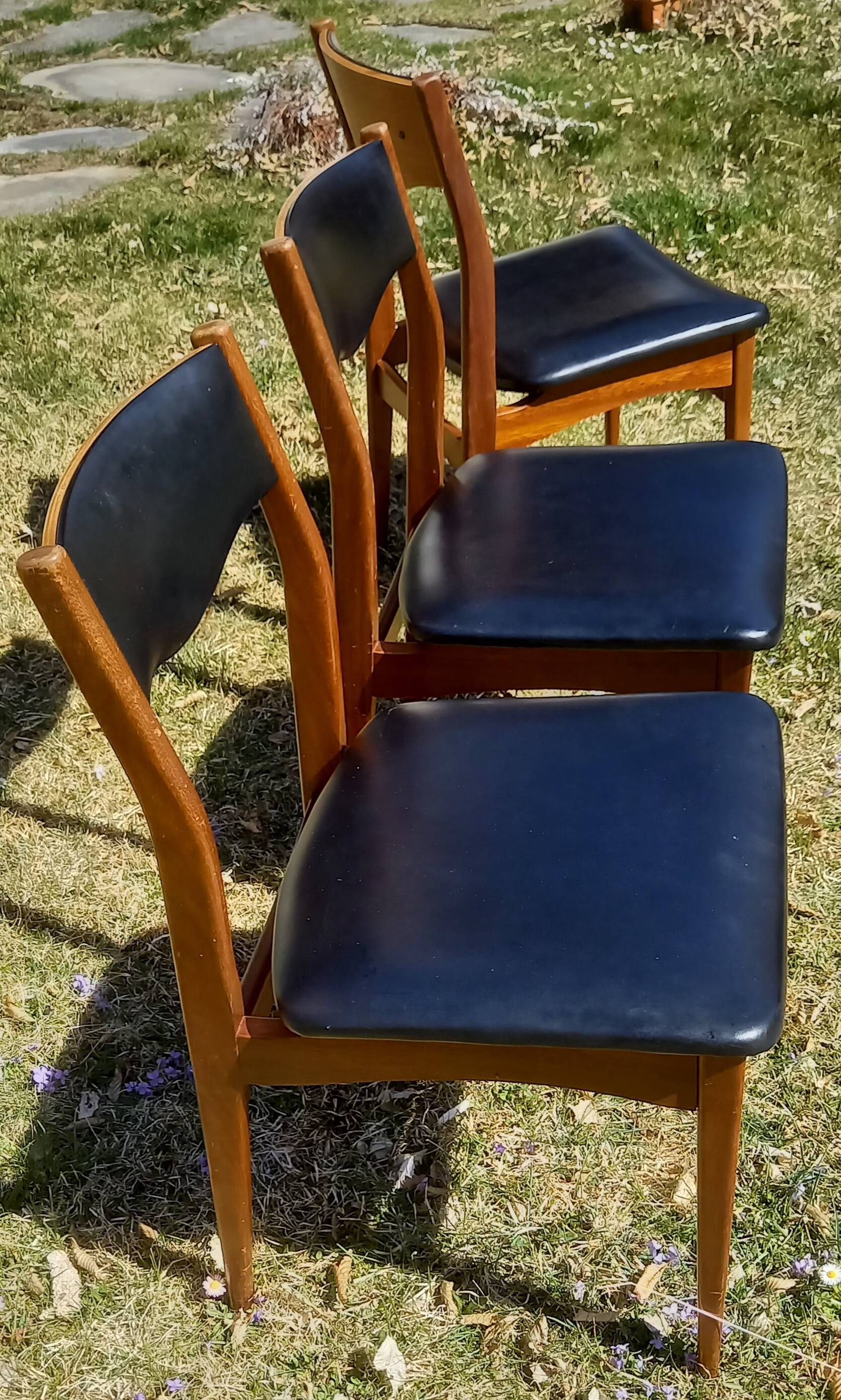 3 Scandinavian-style chairs, NF brand, from the 1950s-60s