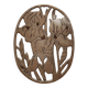 Trivet or wall plate iris art nouveau brass