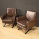 Pair of Italian design armchairs in skai