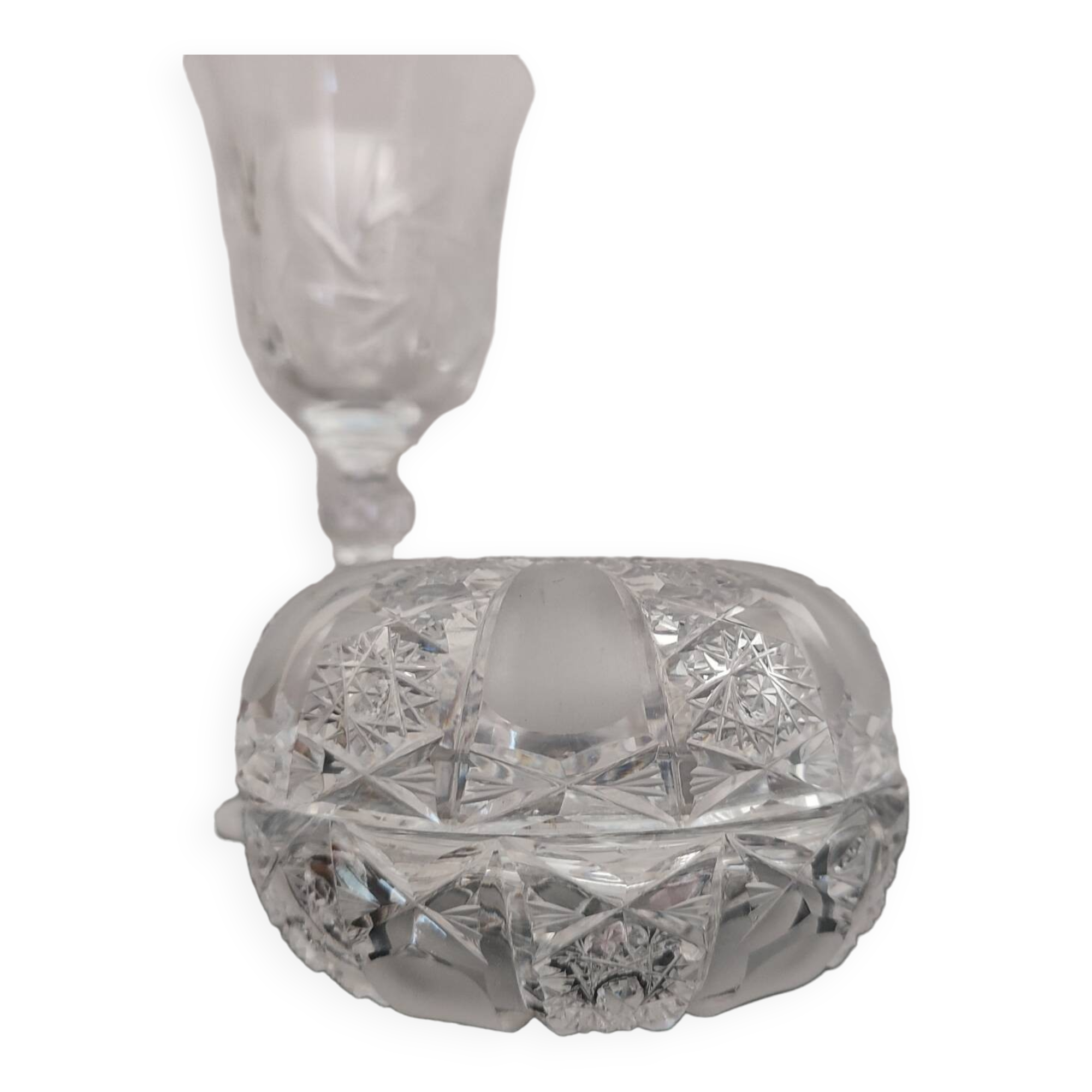 Vintage Arques crystal sugar bowl