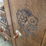 Art Deco sideboard in wood and marble