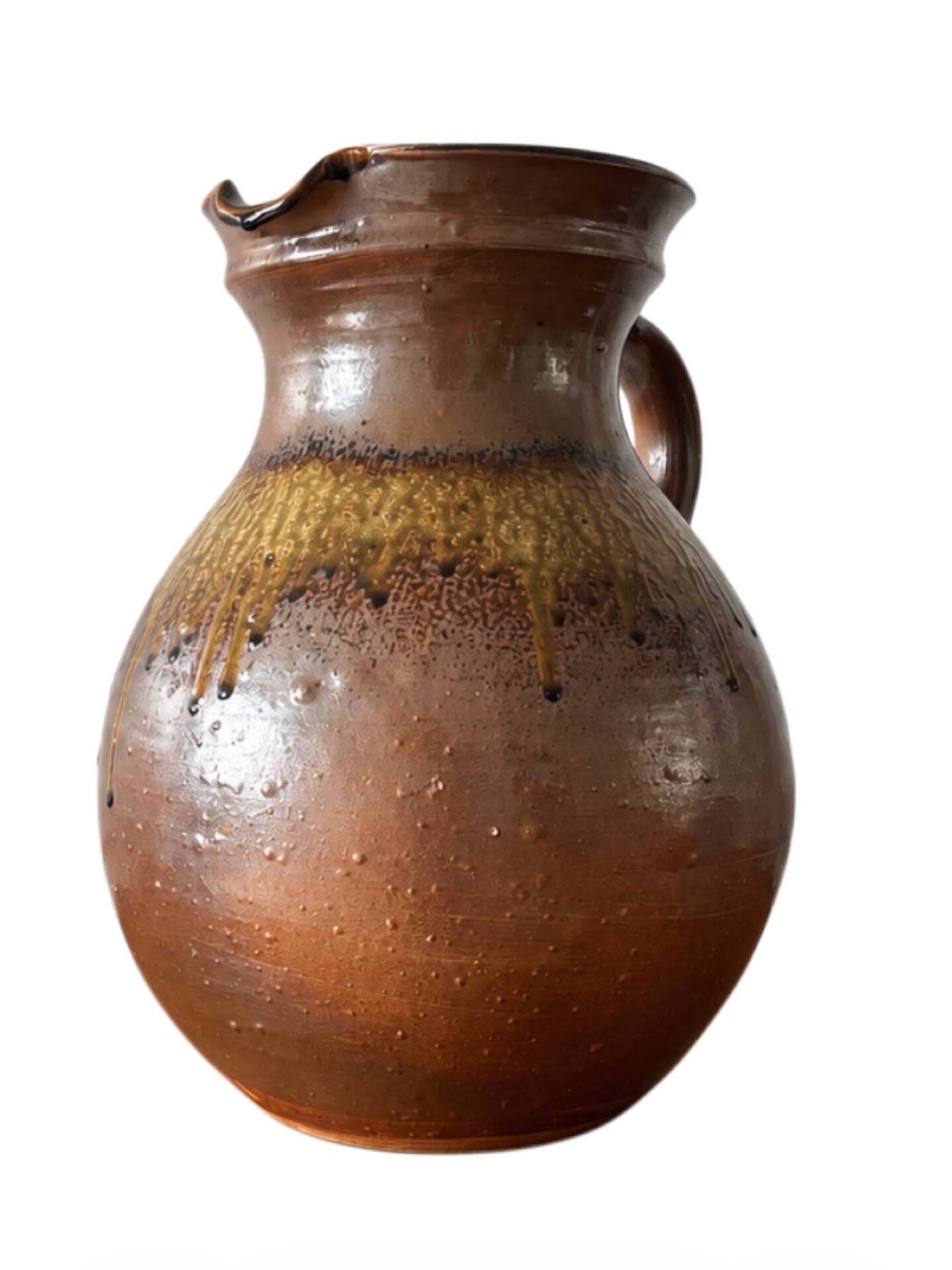 Large glazed stoneware pitcher XXL — Wabi-Sabi Spirit 1960-1