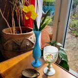 Blue opaline vase