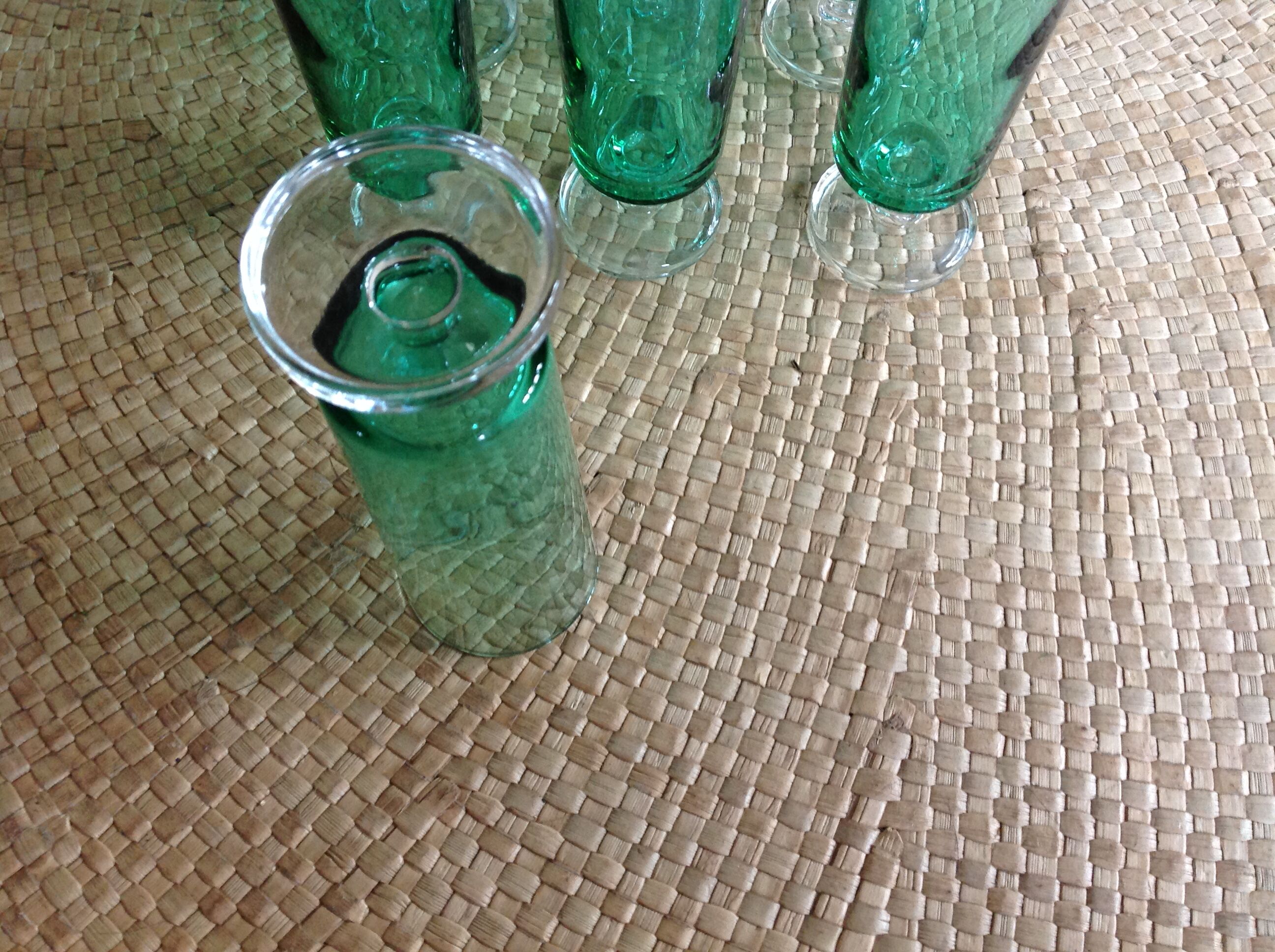 Series of 11 champagne flutes