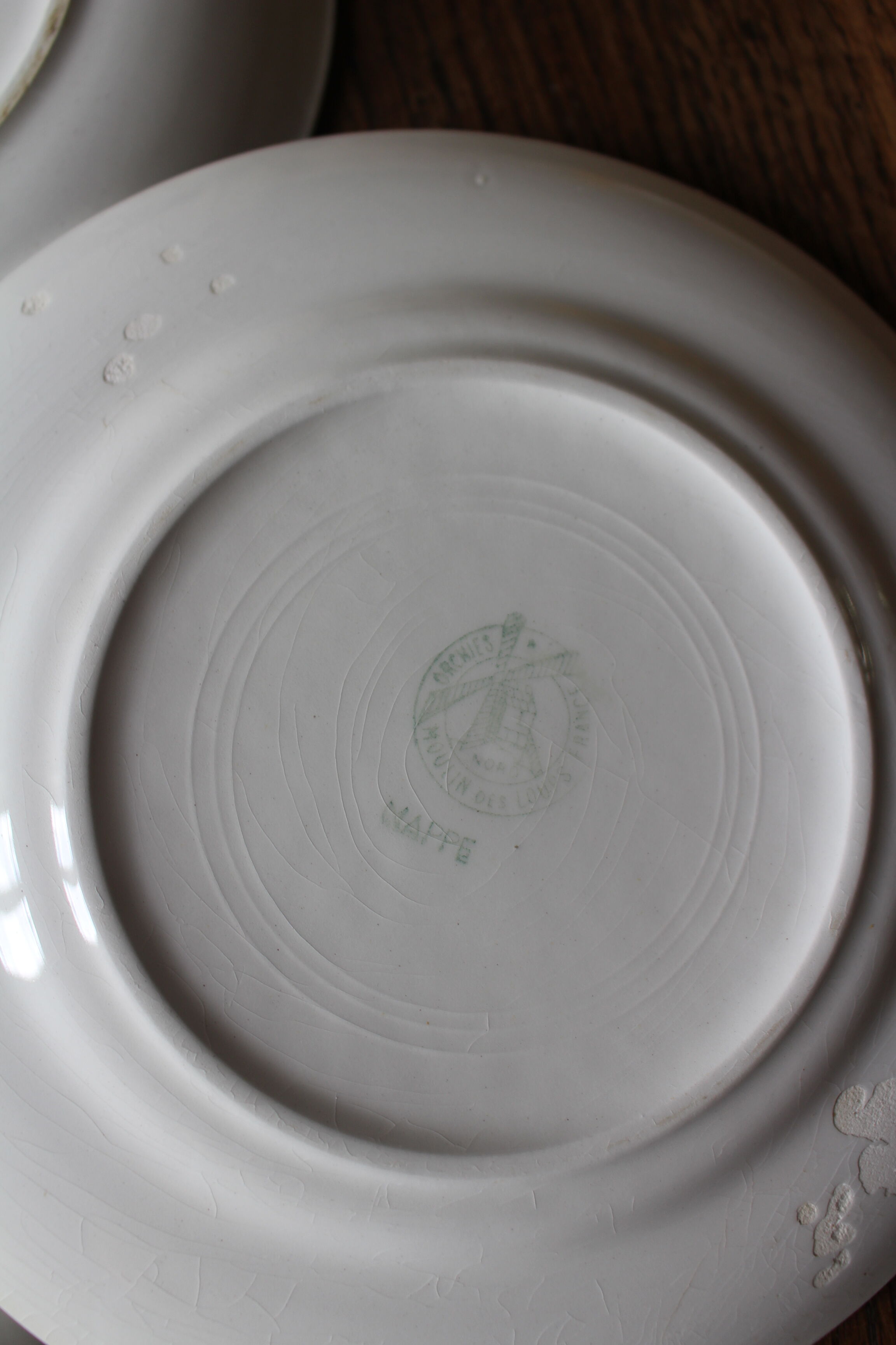 Lot 6 small vintage Scottish plates green yellow