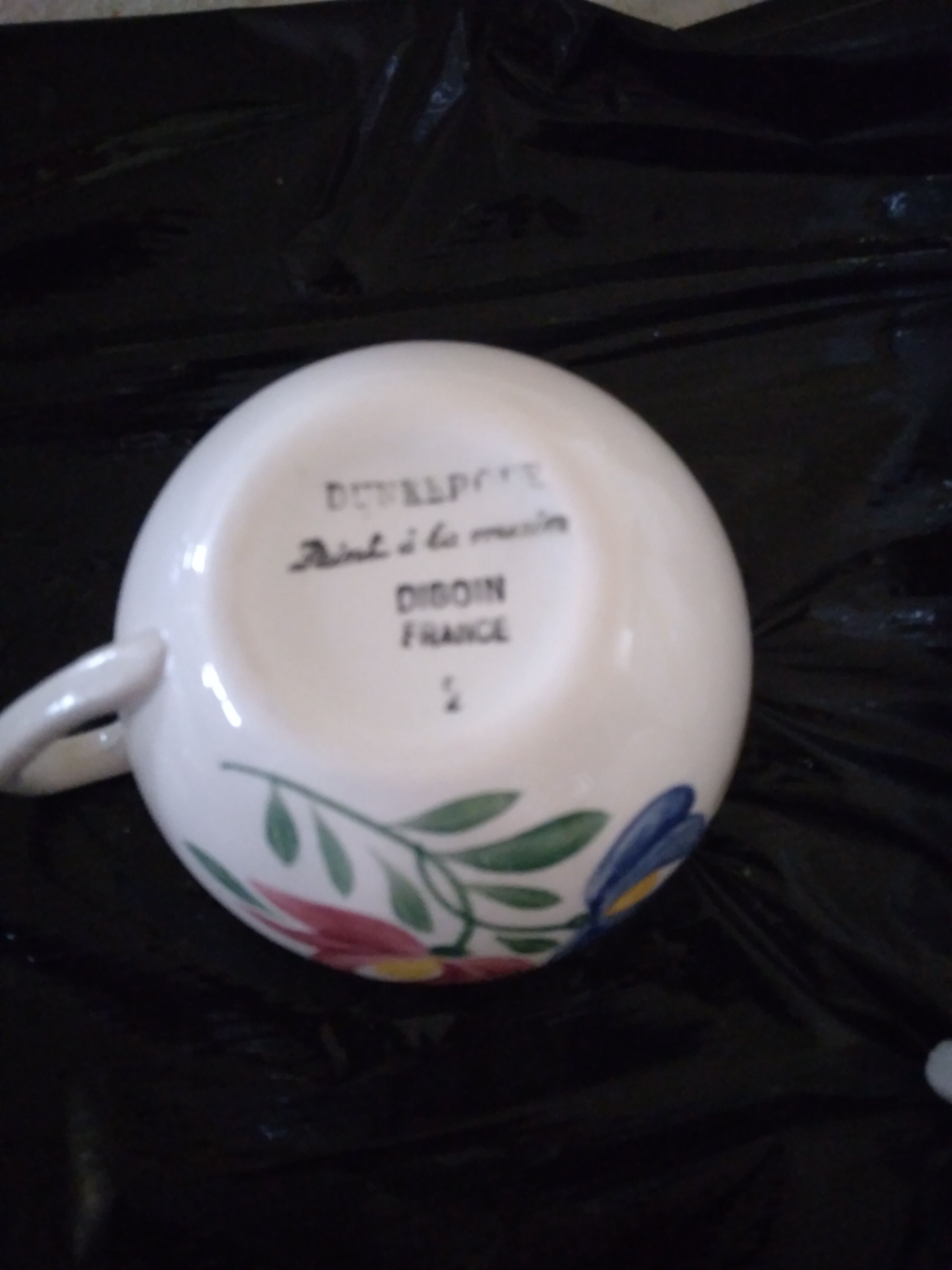Tasses faience DIgoin début 20 e modèle Dunkerque