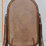 Rocking chair et son repose pieds, en hêtre 1900