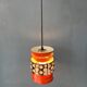 Vintage orange suspension lamp in the Massive Belgium style, Space Age.