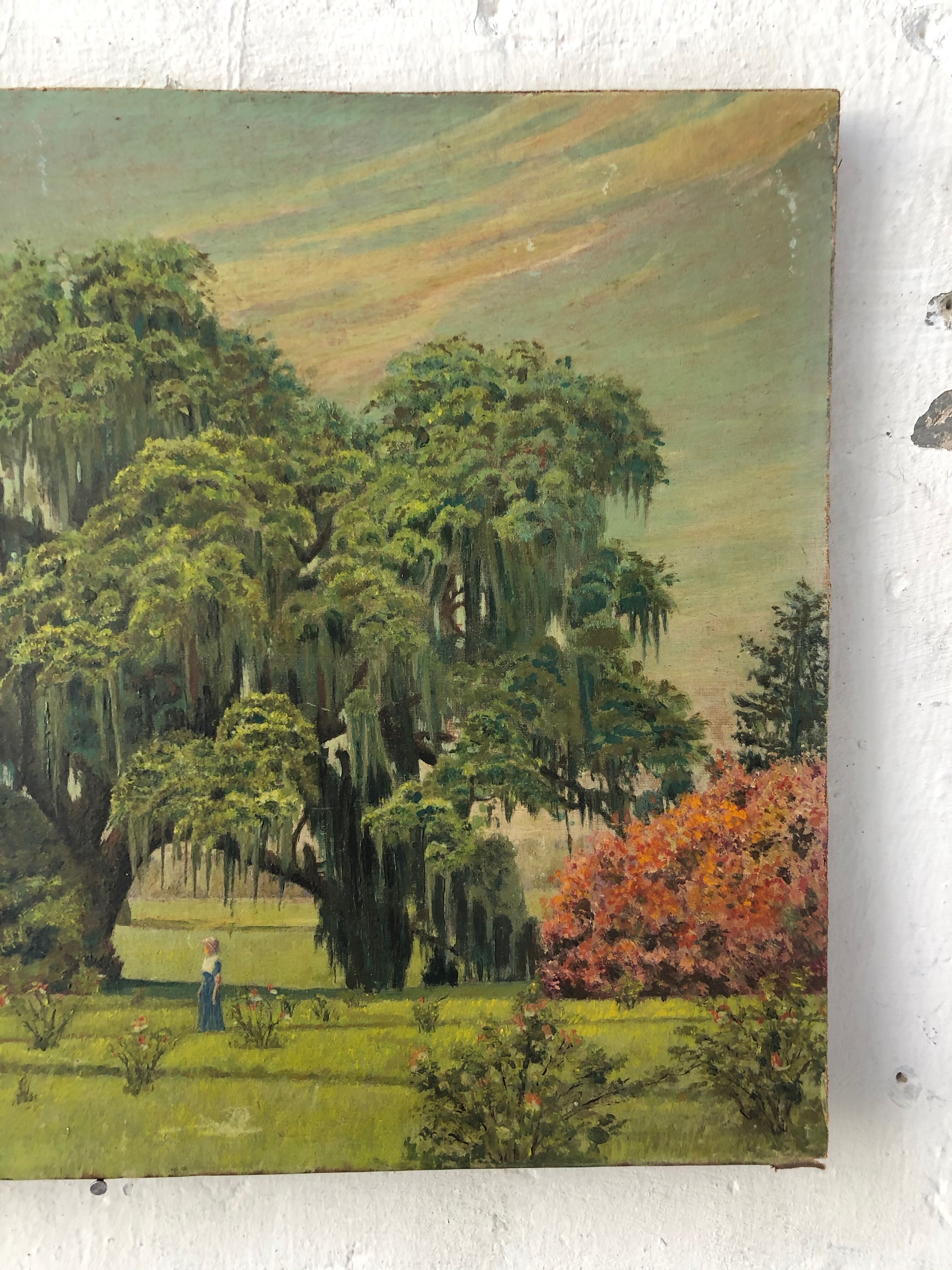 Oil painting on cardboard J.Ryck