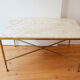 Marble and brass coffee table 60s