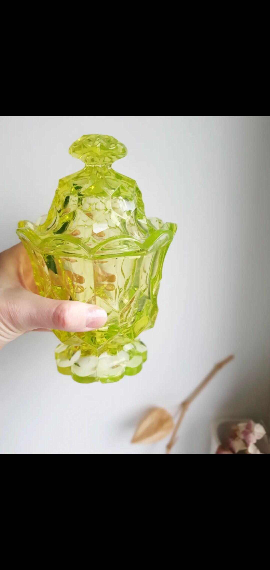 Pot en verre teinté lemon