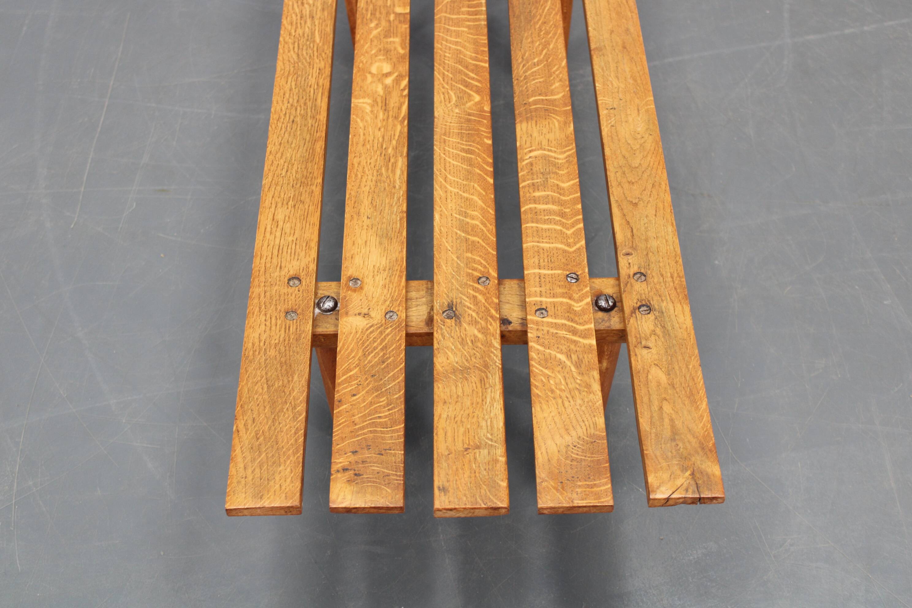 1970s Wooden Flower Pot Bench, Czechoslovakia