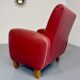 Vintage red faux leather Art Deco club chair from the 1940s/50s.
