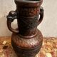 Jasba Vase 5005 - West Germany 60’s - Relief decor, Zoomorphic handles -