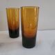 6 amber liqueur glasses from the 70s