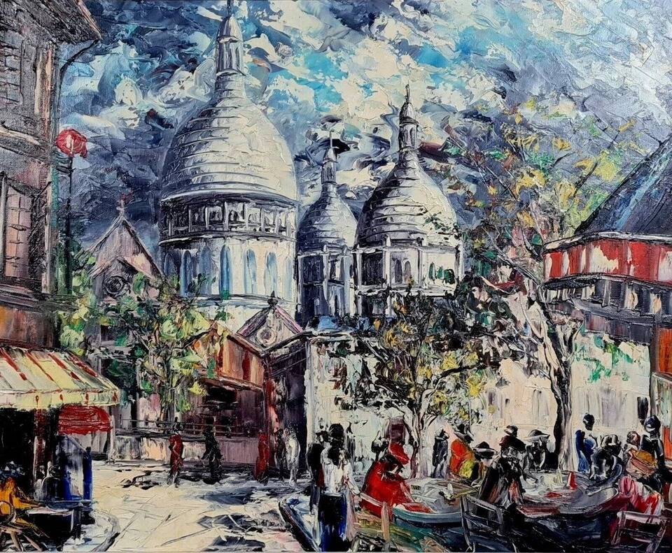 Henri Moreillon XXe / place du Tertre, Montmartre Paris