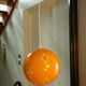 Suspension ball yellow glass 1970
