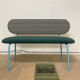 Banc en tissu vichy noir et Aquaclean vert