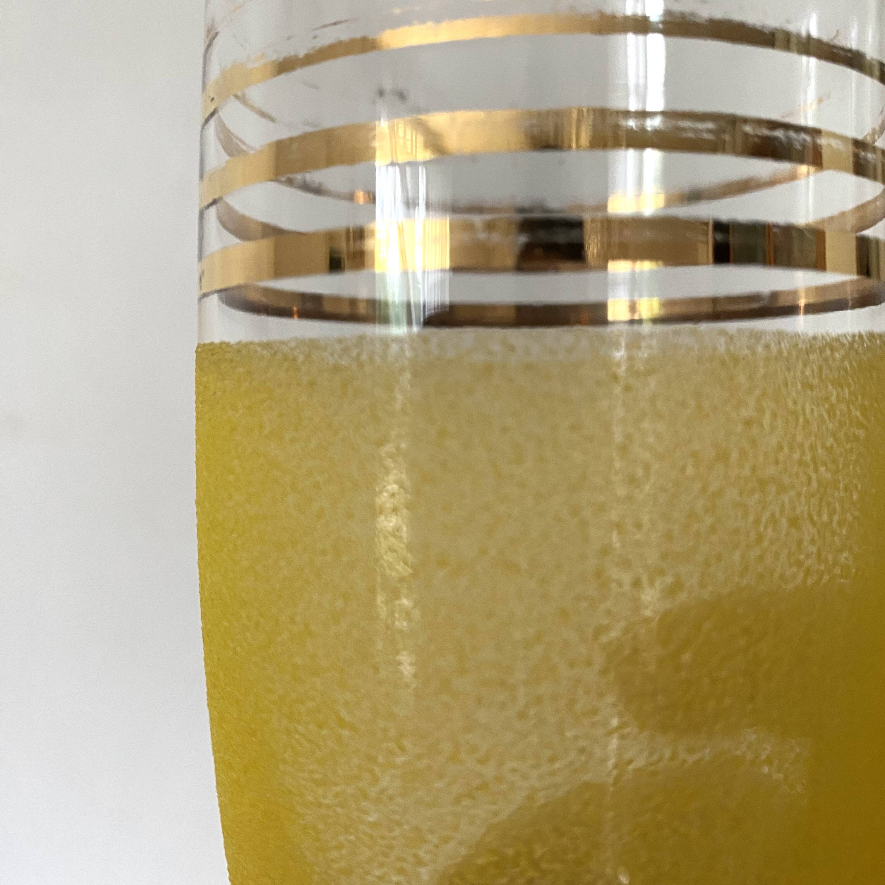 60s colored tall glasses