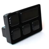 Rotho black pencil pot, 80s