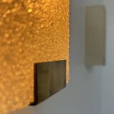 Pair of vintage wall lights, granite perspex and brass, France 1960