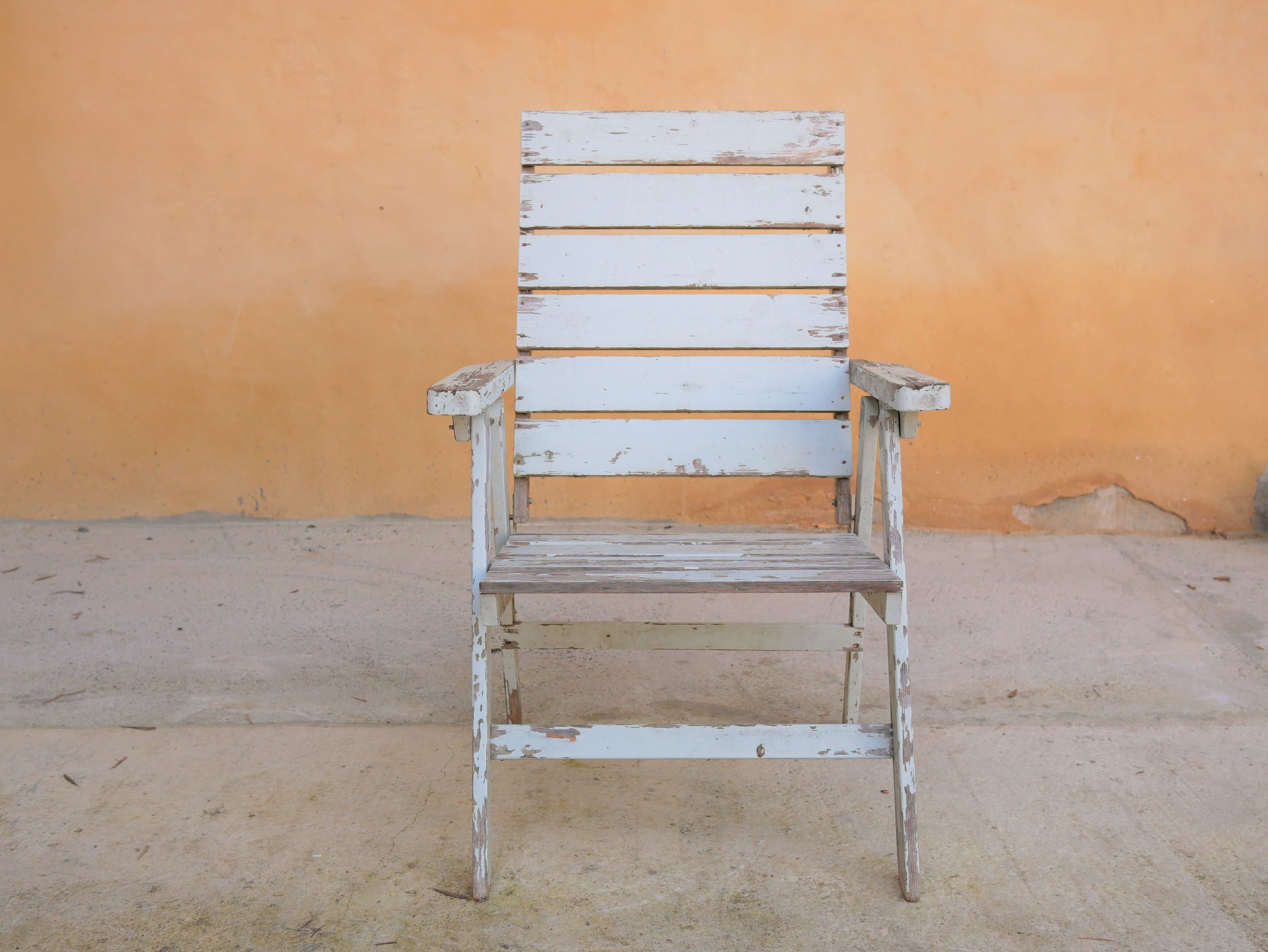 Vintage wooden folding garden chair
