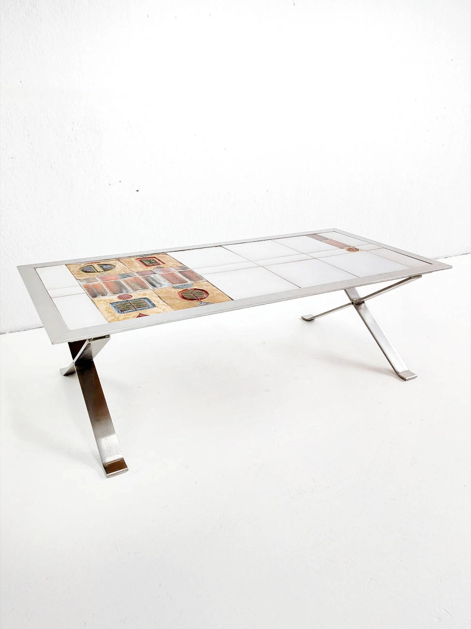 Ceramic tile coffee table by Jean Gregorieff for Roche Bobois 1970s