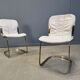 Vintage dining chairs by Willy Rizzo for Cidue set of 5, 1970s