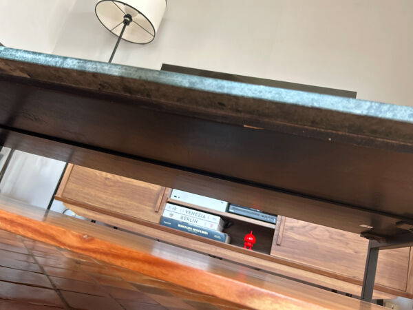 Table basse tikamoon marbre et bois