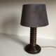 Vintage wood geometric lamp