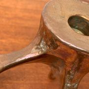 Vintage German brutalist metal candlestick by Harjes