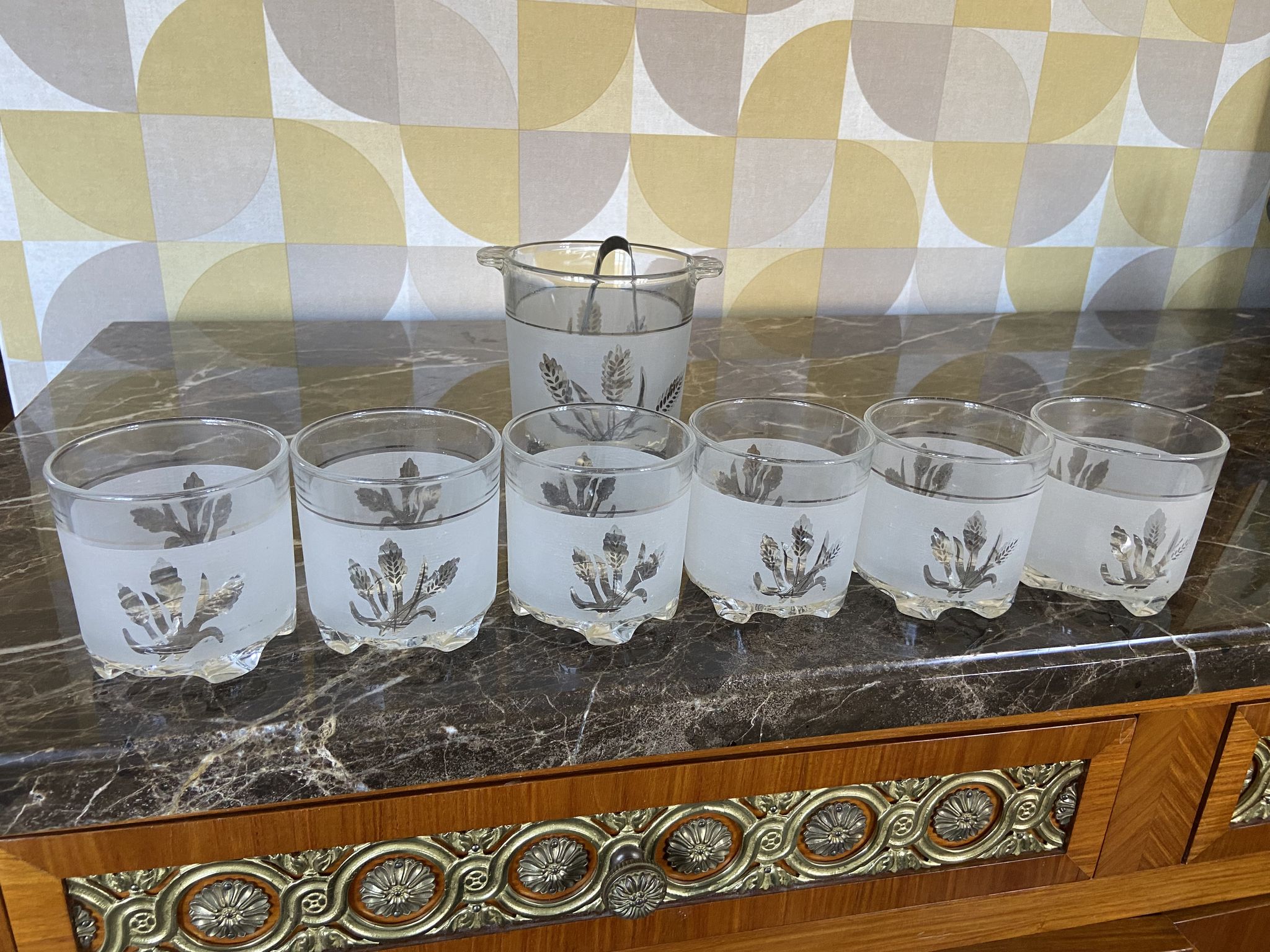 Verres à Whisky et seau à glaçons