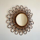 Rattan sun mirror