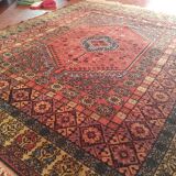 Ancien tapis caucasien 19ème siècle tissé à la main