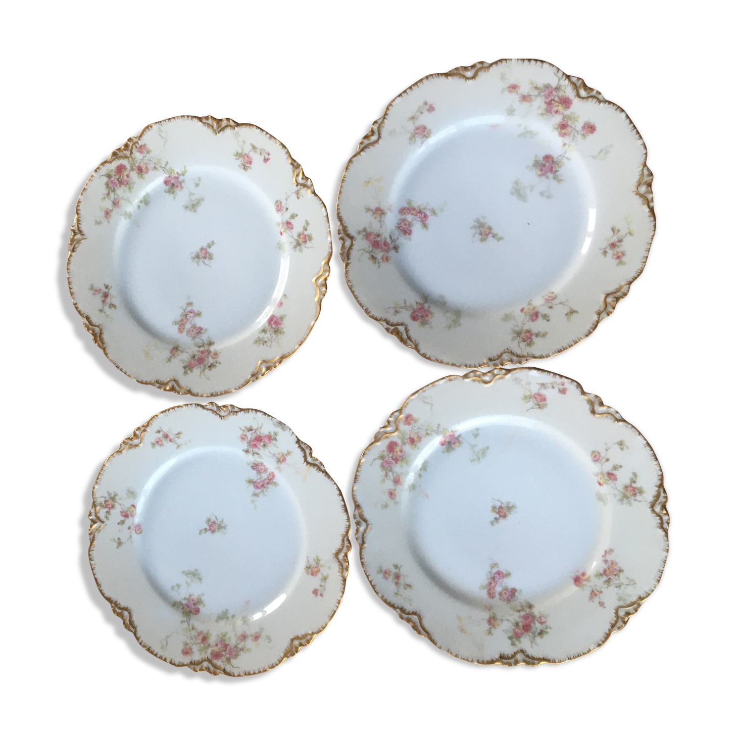 4 Limoges porcelain plates