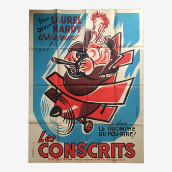 Affiche originale française, The Flying Deuces, 1950