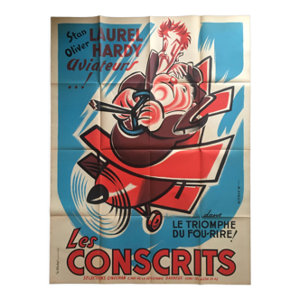 Affiche originale française, The Flying Deuces, 1950