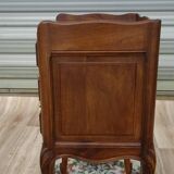 Walnut bedside table in Louis XV style