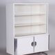 Bauhaus White Chrome-Plated Steel & Lacquered Wood Cabinet attributed to Vichr, 1930s