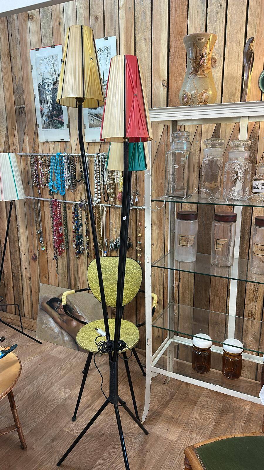 1960s three-branch floor lamp