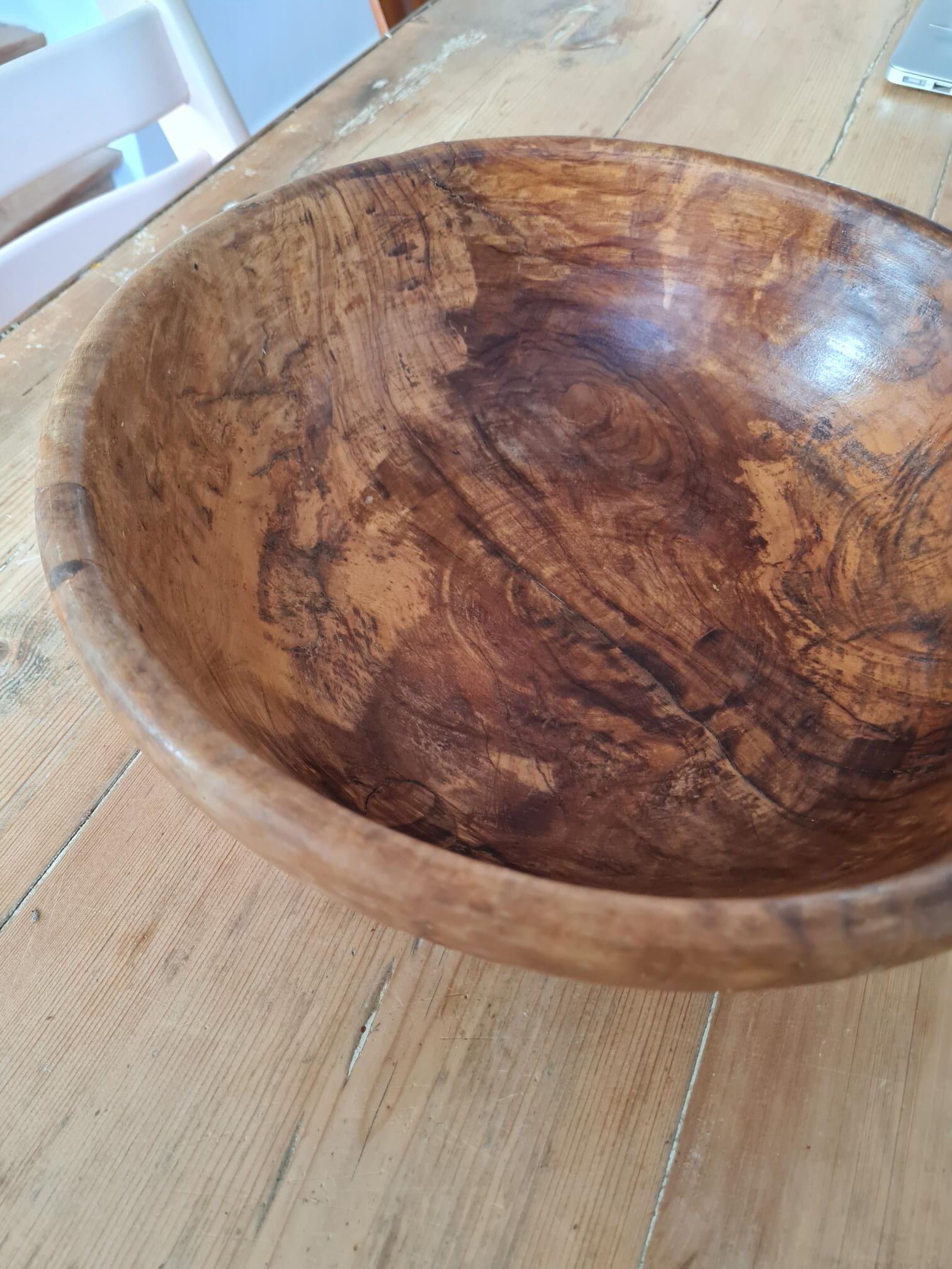 Saladier en bois d'olivier véritable