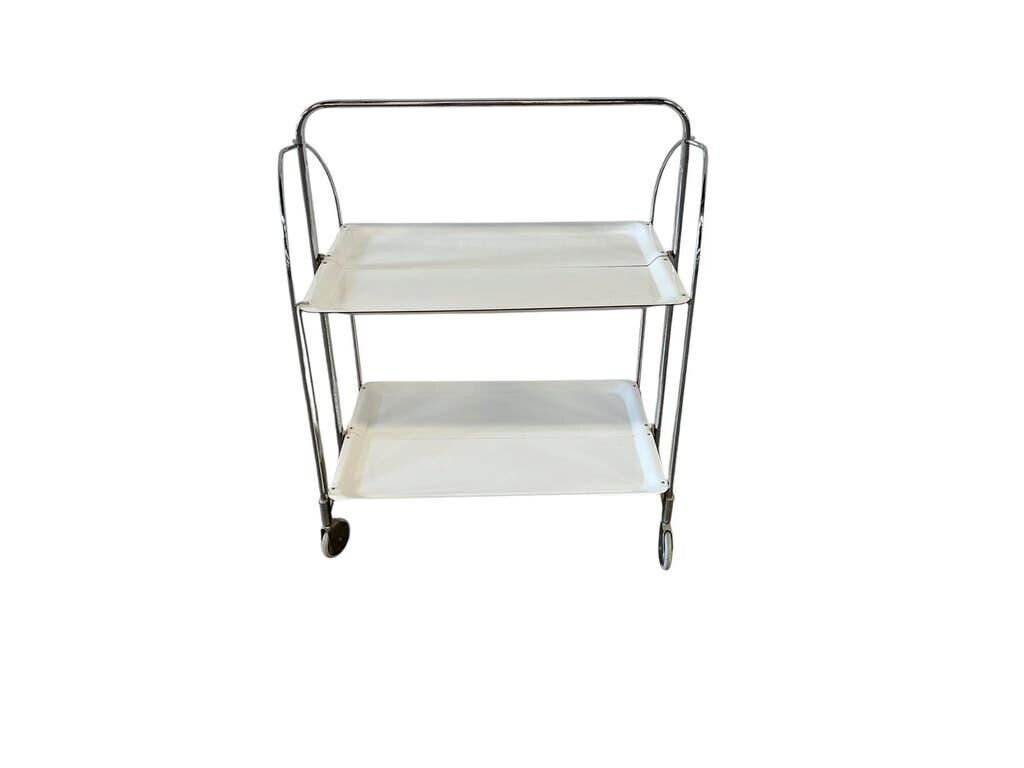 Vintage chrome folding bar/side table