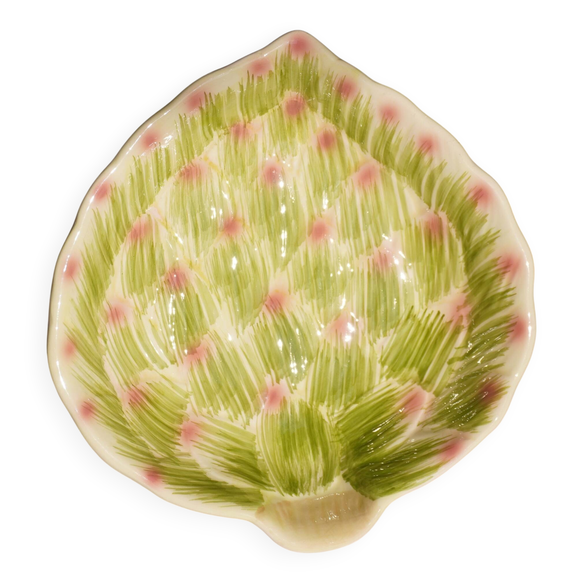 Earthenware dish in the shape of an artichoke, Gisela Graham London.