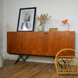 Scandinavian teak and metal sideboard