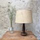Pied de lampe vintage en bois zig zag