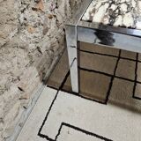 Table basse chromé marble 1970"vintage