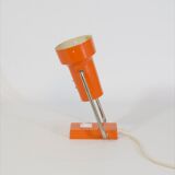 Wall spotlight lamp or to pose orange and vintage chrome, 1960