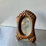 Antique art nouveau copper metal photo frame  hammered copper  frame measurements 12 cm x 9 cm
