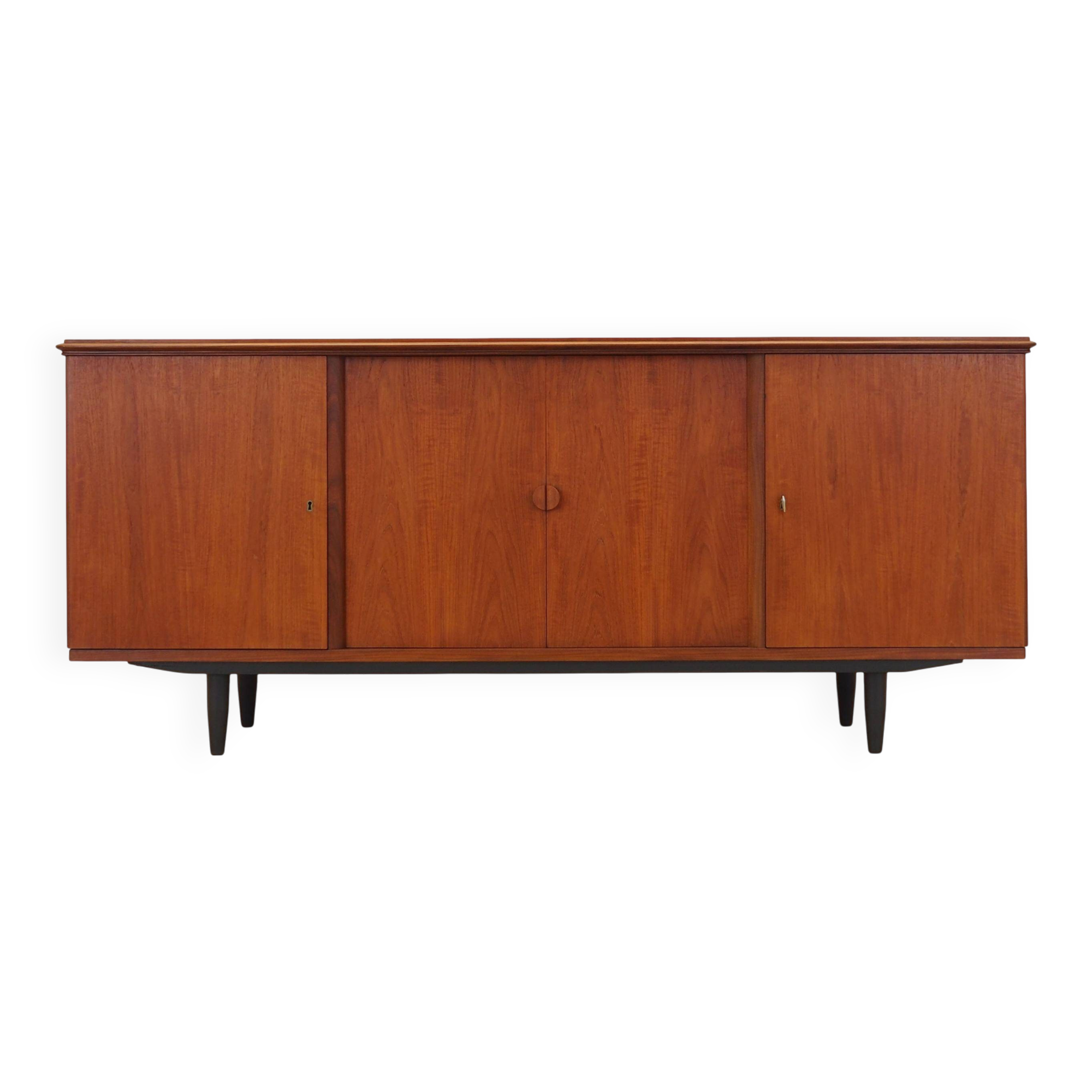 Buffet en teck, design danois, années 1970, fabriqué au Danemark