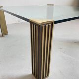 Vintage 1970s Peter Ghyzcy Brass Coffee Table